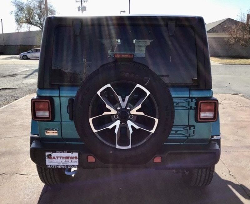 2024 Jeep Wrangler 4-door Sport S 4xe in a Bikini Pearl Coat exterior color and Blackinterior. Matthews Chrysler Dodge Jeep Ram 918-276-8729 cyclespecialties.com 