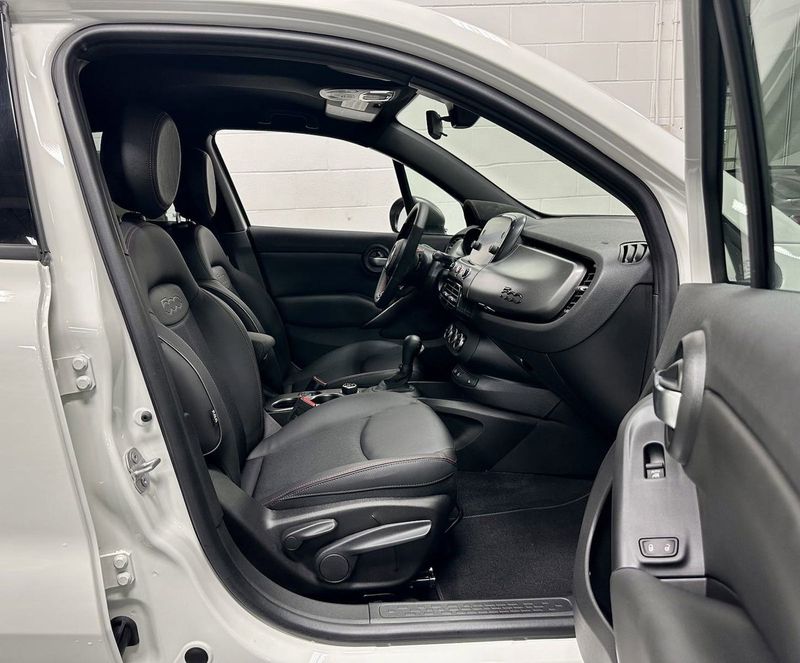 2022 Fiat 500X Sport AWD in a Bianco Gelato (White Clear Coat) exterior color and Black Heated Seatsinterior. Schmelz Countryside Alfa Romeo and Fiat (651) 968-0556 schmelzfiat.com 