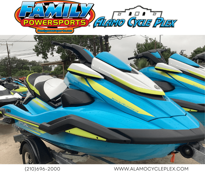 2023 Yamaha FX CRUISER HO WITH AUDIO SYSTEM CYAN WITH LIME YELLOW Image 1