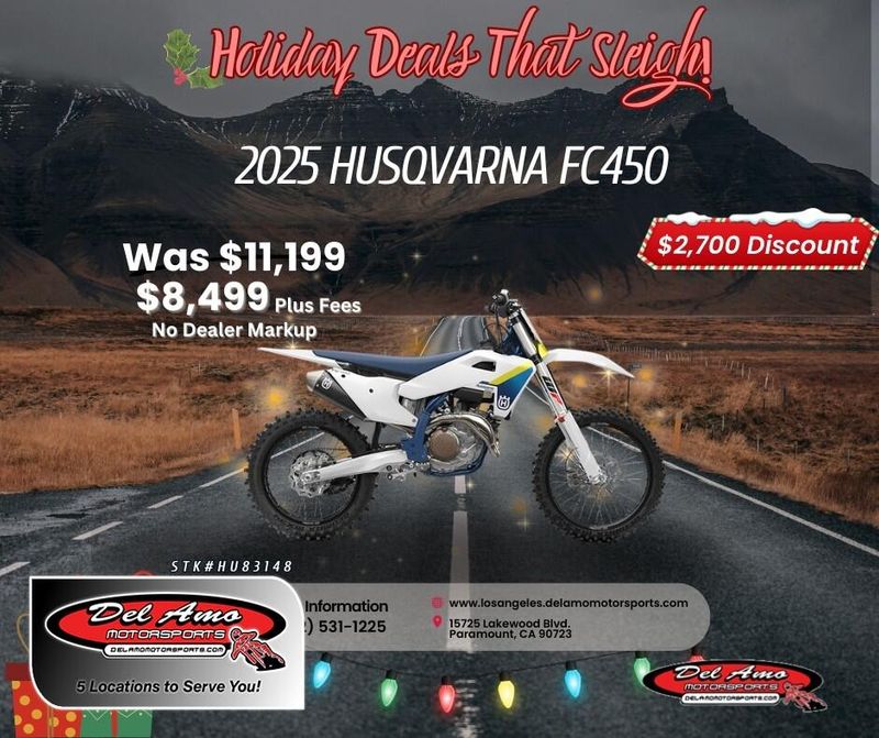 New 2025 Husqvarna FC 450 Image 1