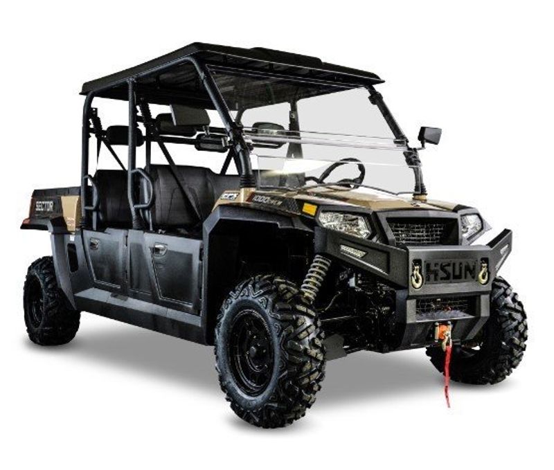2022 HISUN SECTOR 1000 CREW  in a TACTICAL TAN exterior color. Legacy Powersports 541-663-1111 legacypowersports.net 