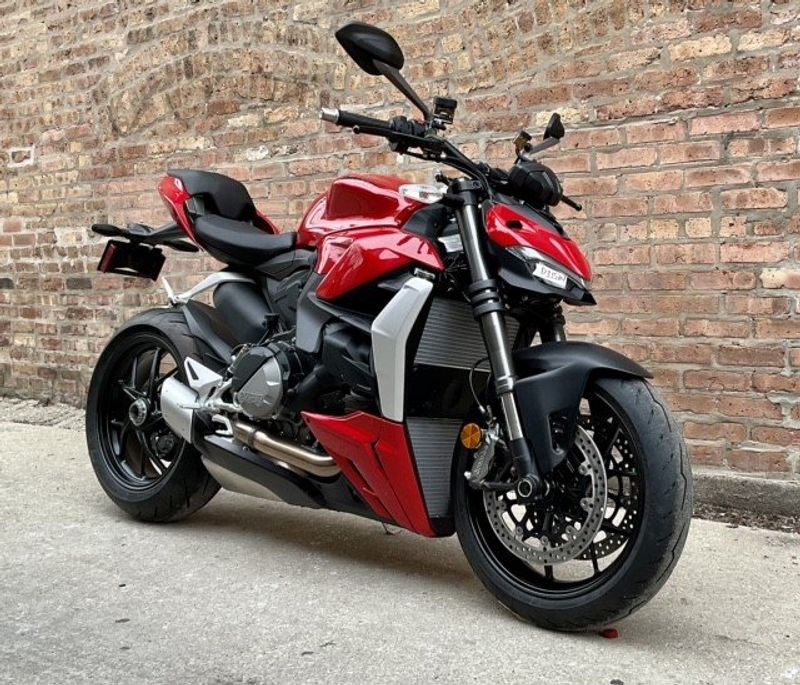 2023 Ducati Streetfighter V2   in a red exterior color. Motoworks Chicago 312-738-4269 motoworkschicago.com 