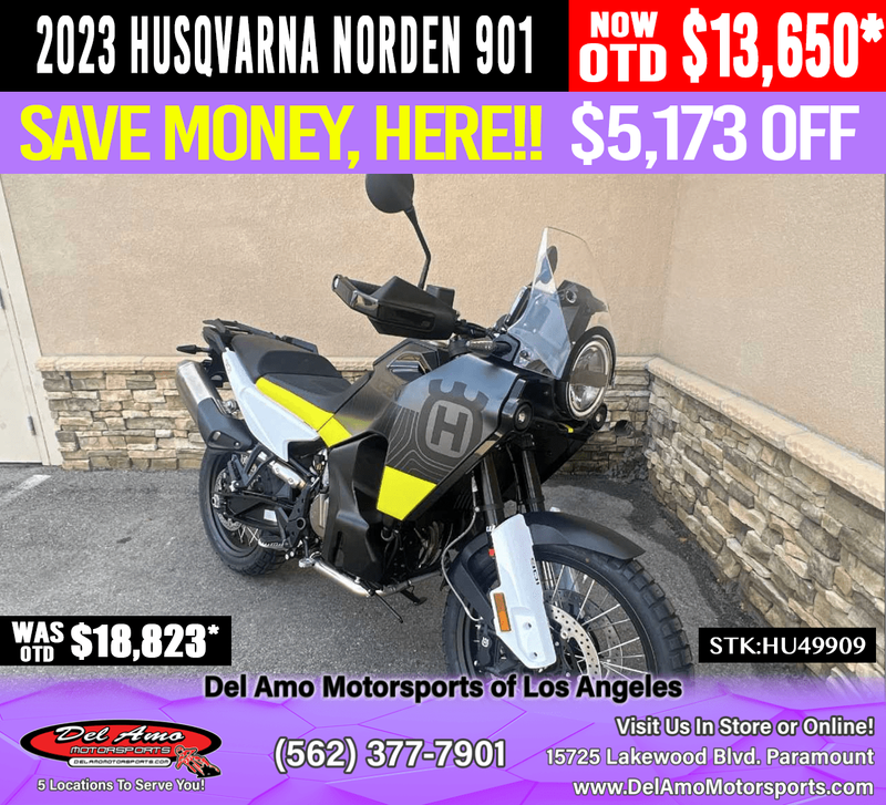 2023 HUSQVARNA NORDEN 901  in a BLACK exterior color. Del Amo Motorsports of Los Angeles (562) 262-9181 delamomotorsports.com 