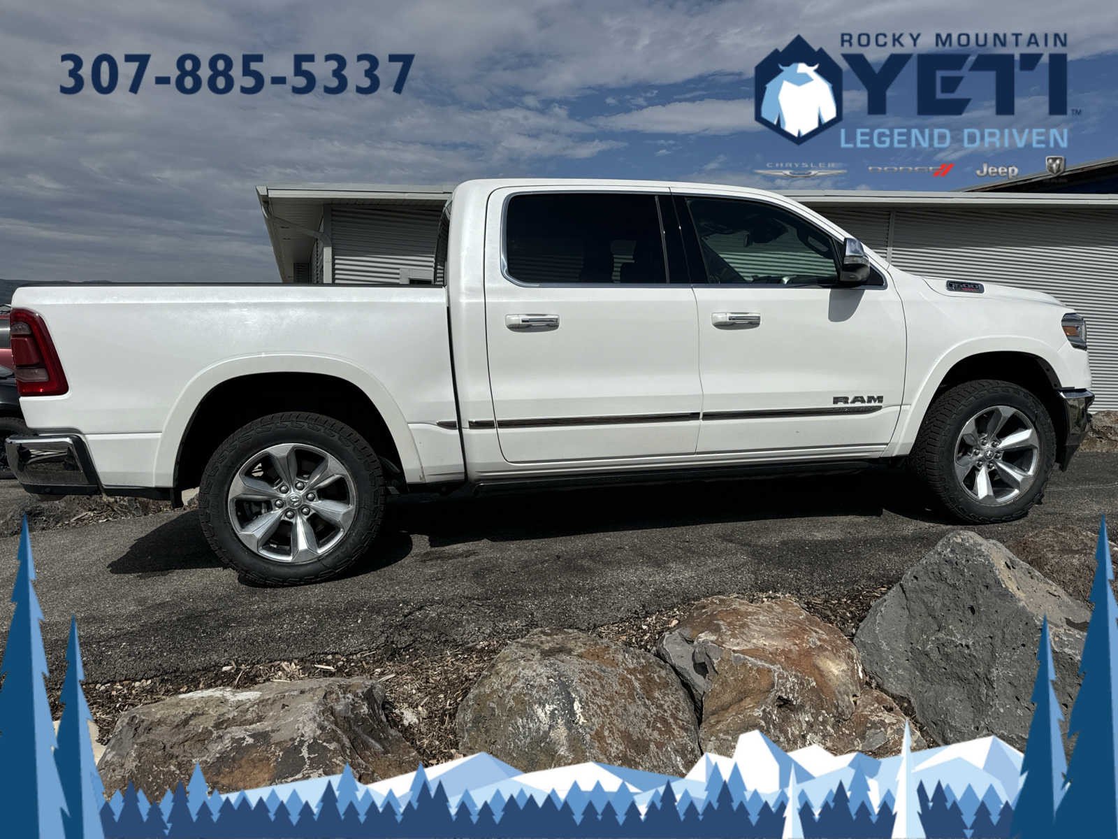 Used 2021 RAM Ram 1500 Pickup Limited with VIN 1C6SRFHM9MN832400 for sale in Afton, WY