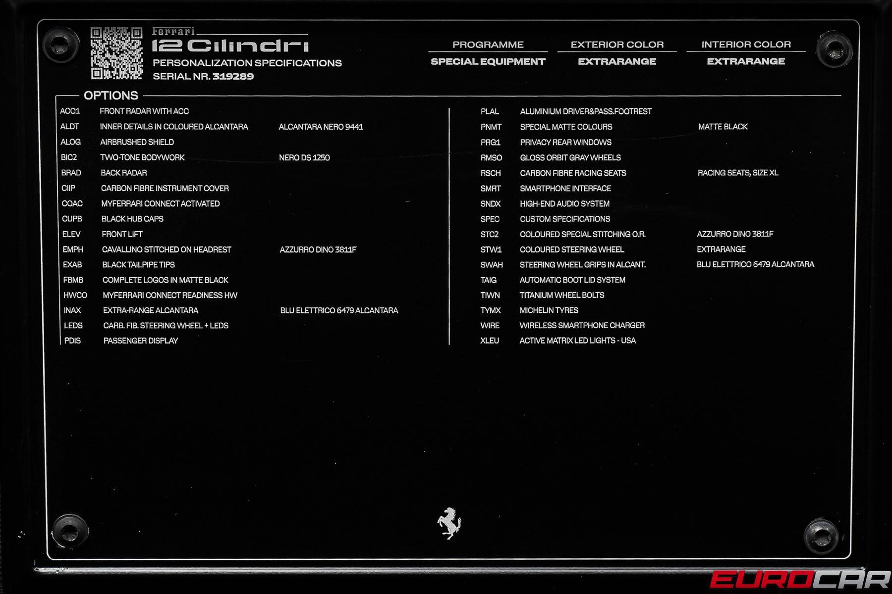 2025 Ferrari 12Cilindri *FACTORY MATTE COLOR * AIRBRUSHED SHIELD*Image 20