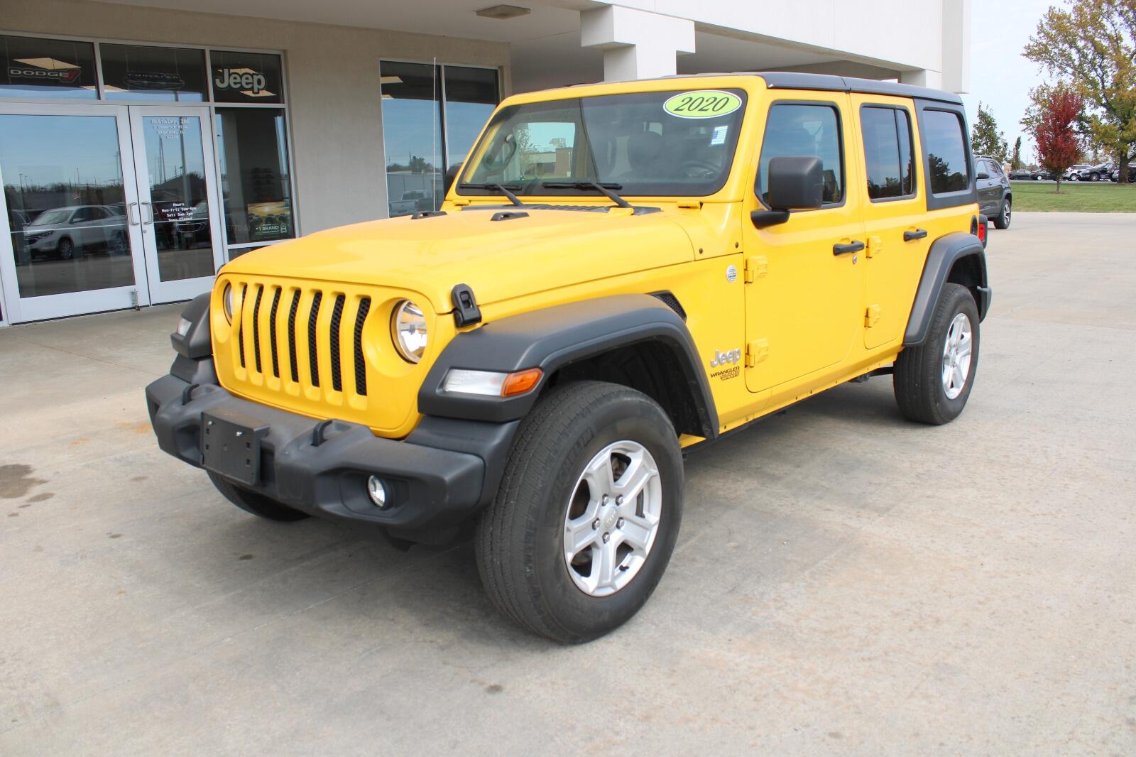 Certified 2020 Jeep Wrangler Unlimited Sport S with VIN 1C4HJXDG6LW331540 for sale in Highland, IL