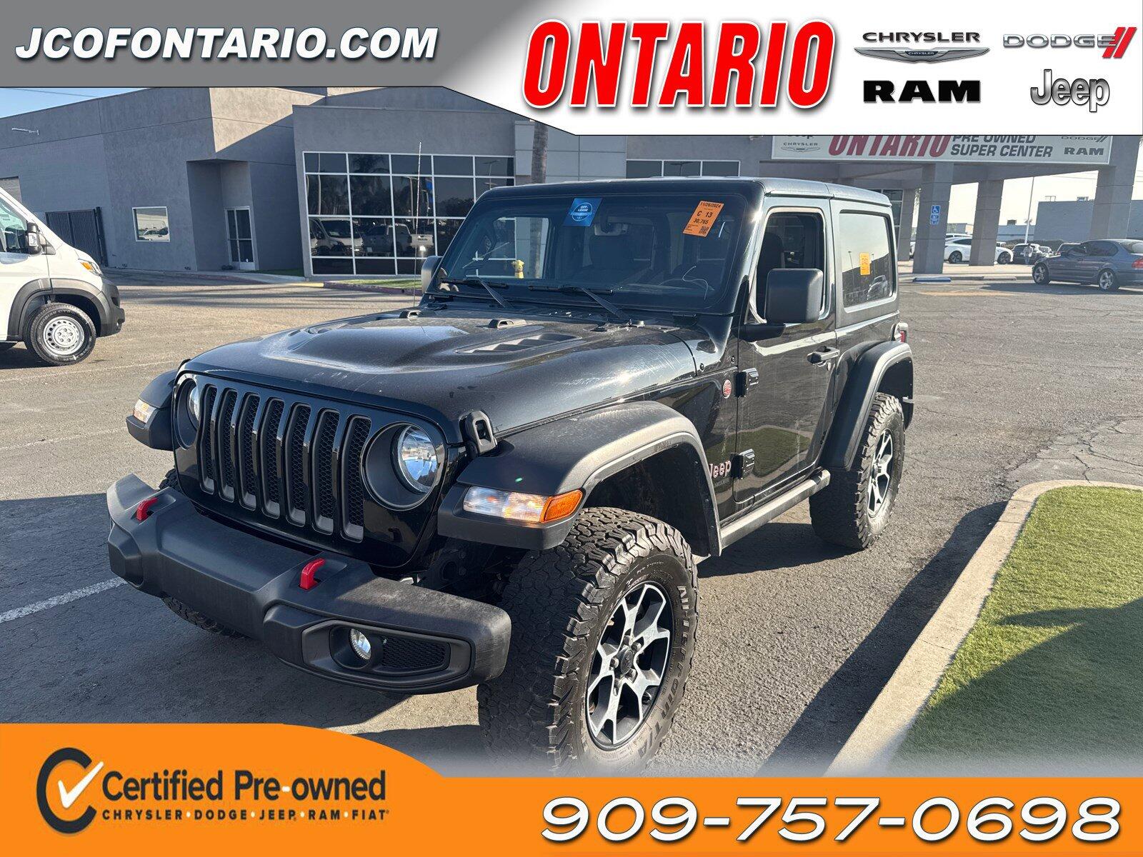 Used 2021 Jeep Wrangler Rubicon with VIN 1C4HJXCNXMW718657 for sale in Ontario, CA