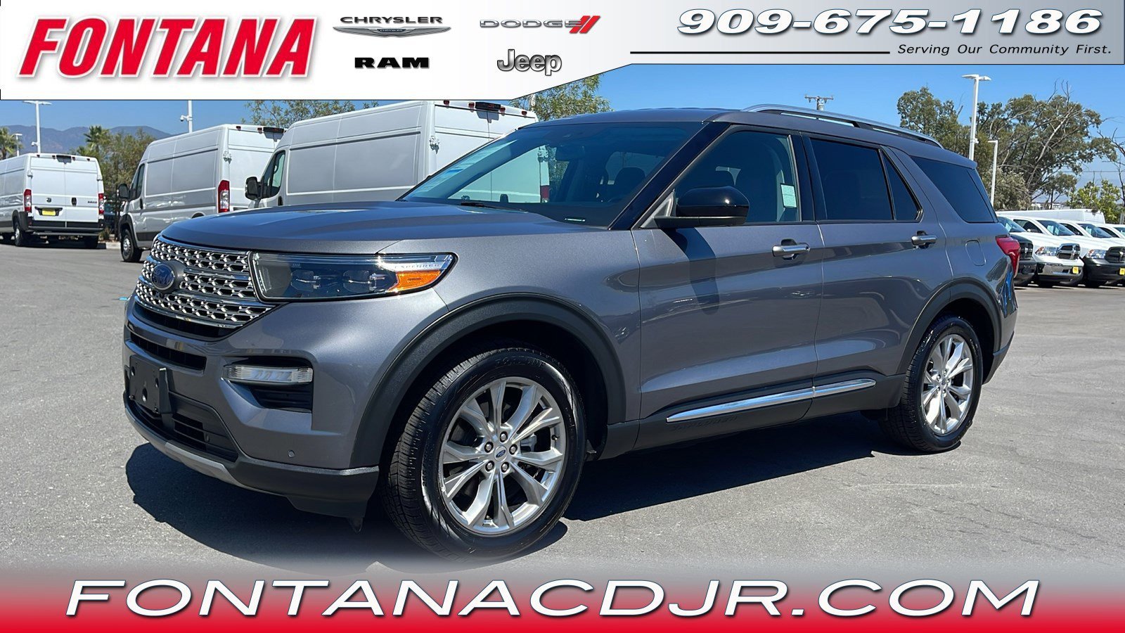 Used 2022 Ford Explorer Limited with VIN 1FMSK7FH3NGA53164 for sale in Fontana, CA