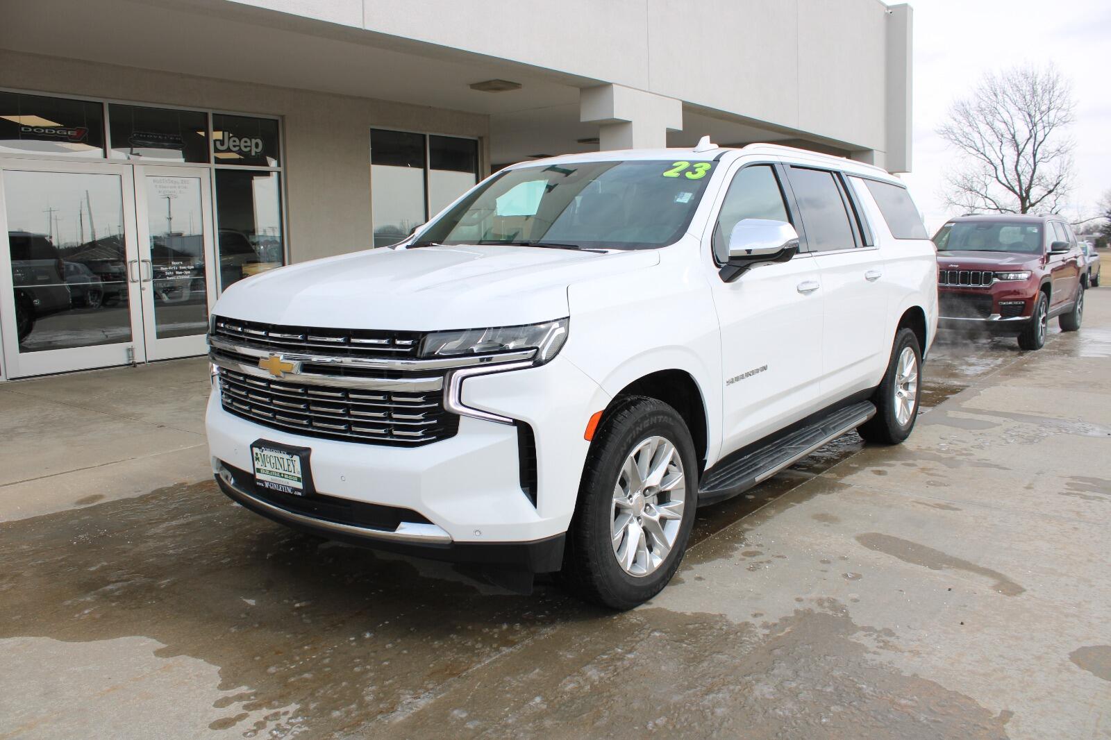 Used 2023 Chevrolet Suburban Premier with VIN 1GNSKFKD8PR343352 for sale in Highland, IL