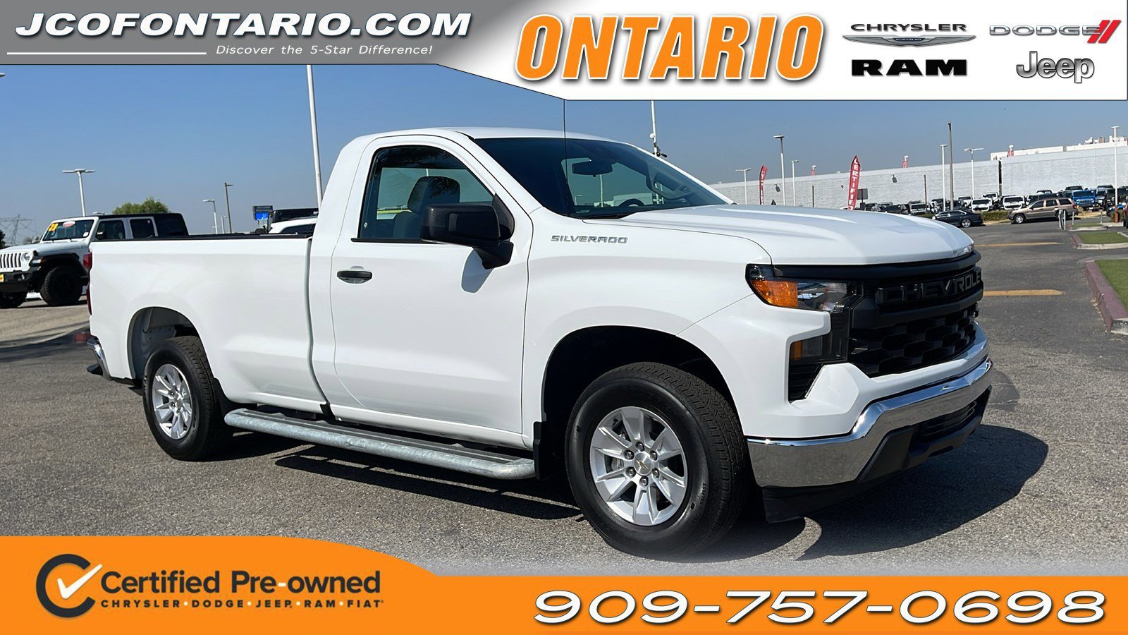 Used 2023 Chevrolet Silverado 1500 Work Truck with VIN 3GCNAAED3PG320536 for sale in Ontario, CA