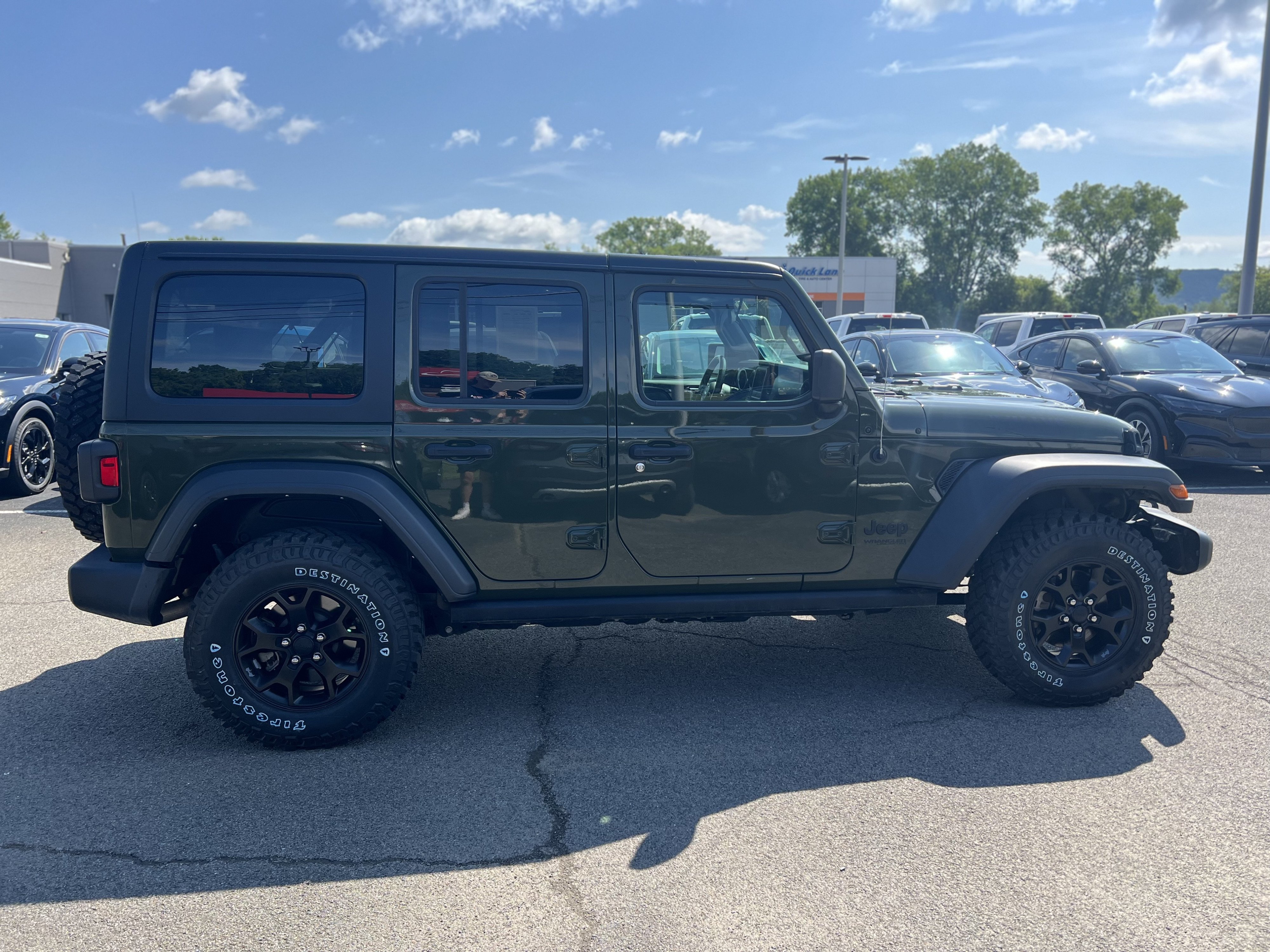 Used 2021 Jeep Wrangler Unlimited Willys with VIN 1C4HJXDN0MW683836 for sale in Elmira, NY