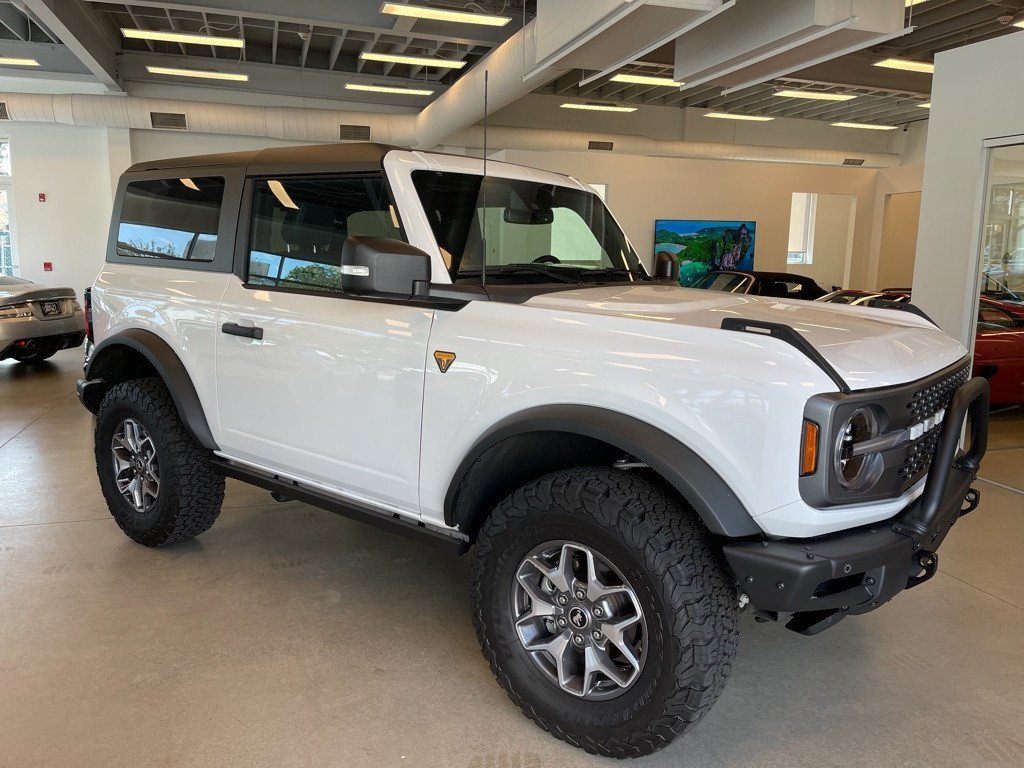 Used 2023 Ford Bronco 2-Door Badlands with VIN 1FMDE5CP6PLB46075 for sale in Summit, NJ