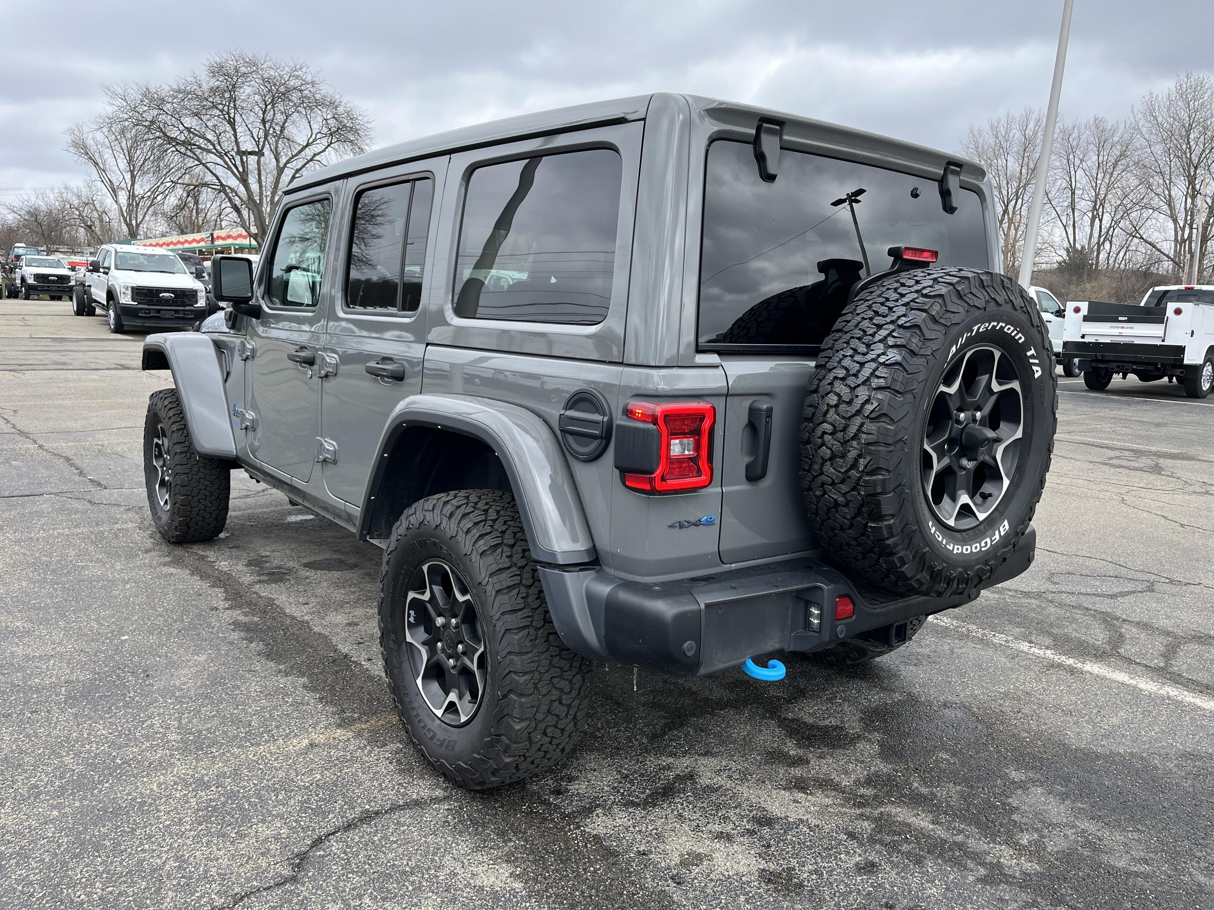 Used 2021 Jeep Wrangler Unlimited Rubicon 4XE with VIN 1C4JJXR67MW742304 for sale in Elmira, NY