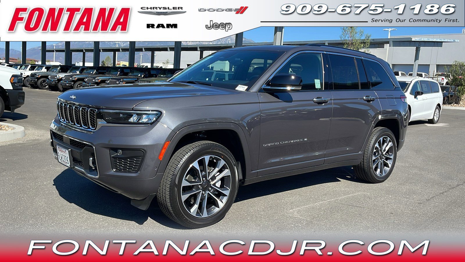 Used 2024 Jeep Grand Cherokee Overland with VIN 1C4RJHDG8R8924761 for sale in Fontana, CA