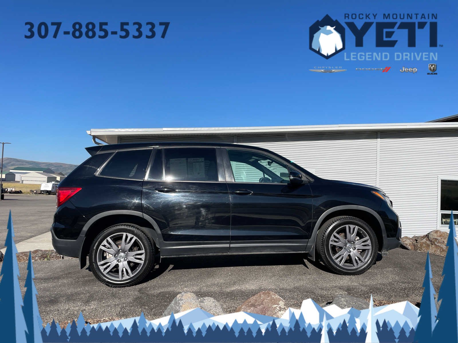 Used 2019 Honda Passport EX-L with VIN 5FNYF8H56KB016062 for sale in Jackson, WY