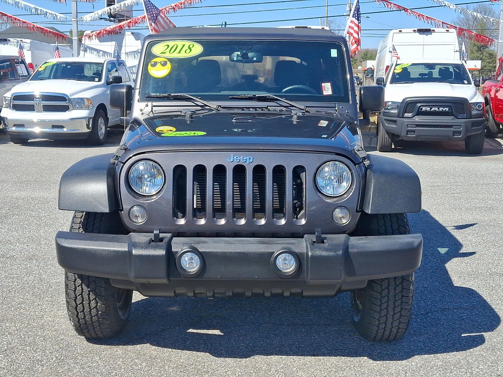Used 2018 Jeep Wrangler JK Unlimited Sport S with VIN 1C4BJWDG1JL827716 for sale in New Castle, DE