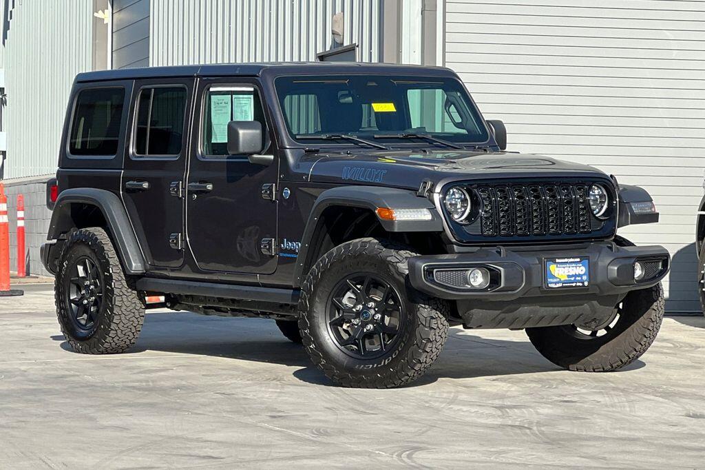 Used 2025 Jeep Wrangler 4xe Willys 4XE with VIN 1C4RJXN69SW580049 for sale in Fresno, CA