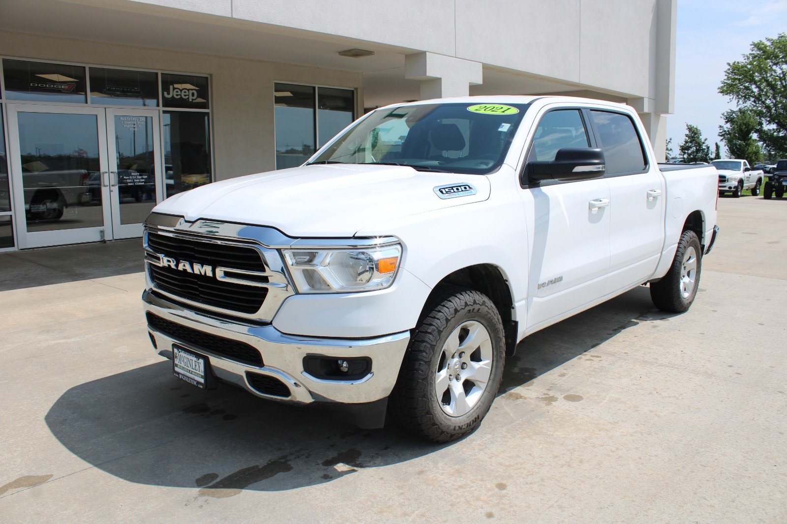 Certified 2021 RAM Ram 1500 Pickup Big Horn/Lone Star with VIN 1C6SRFFT0MN670814 for sale in Highland, IL