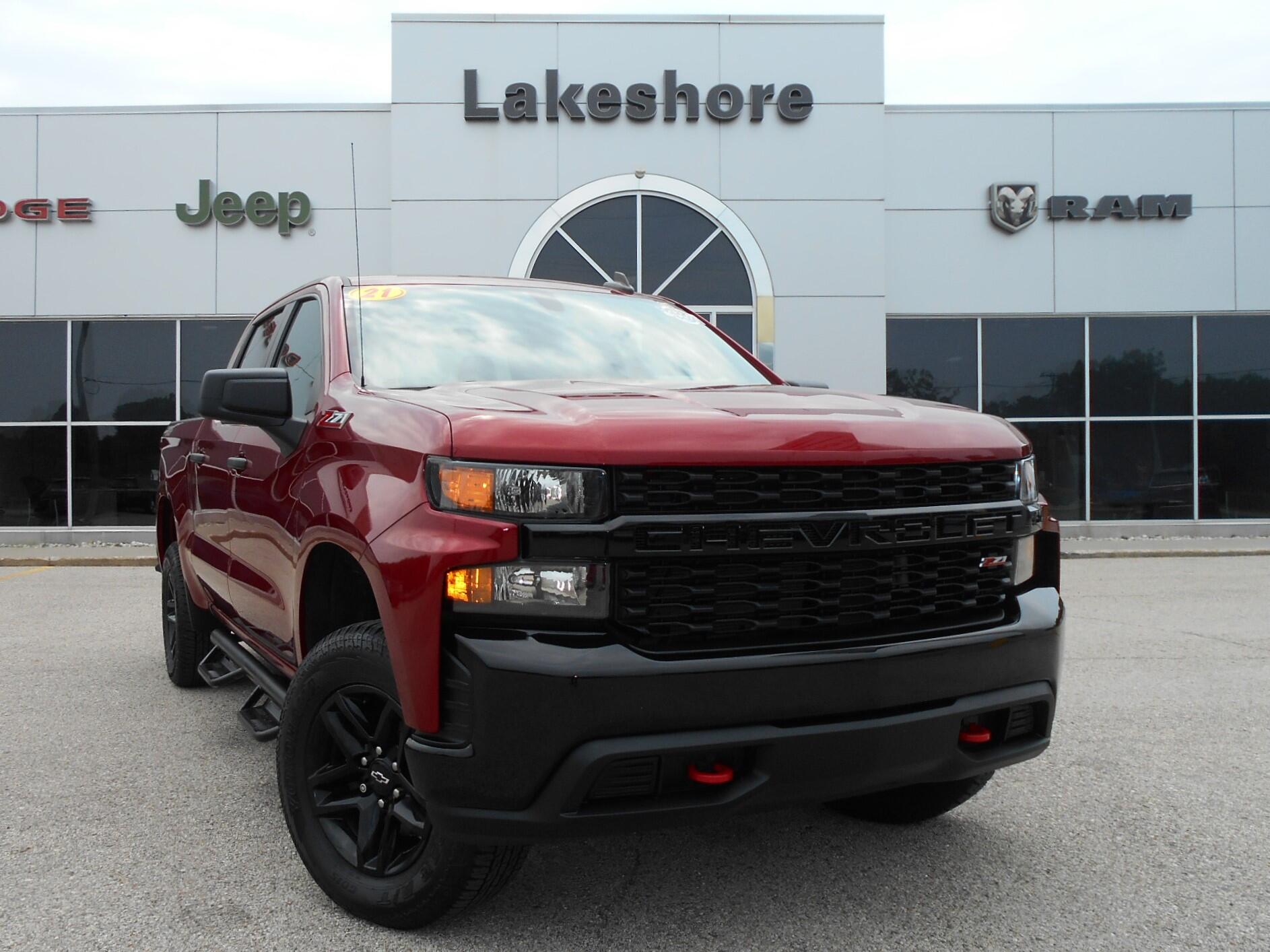 Used 2021 Chevrolet Silverado 1500 Custom with VIN 1GCPYCEF4MZ381942 for sale in Montague, MI