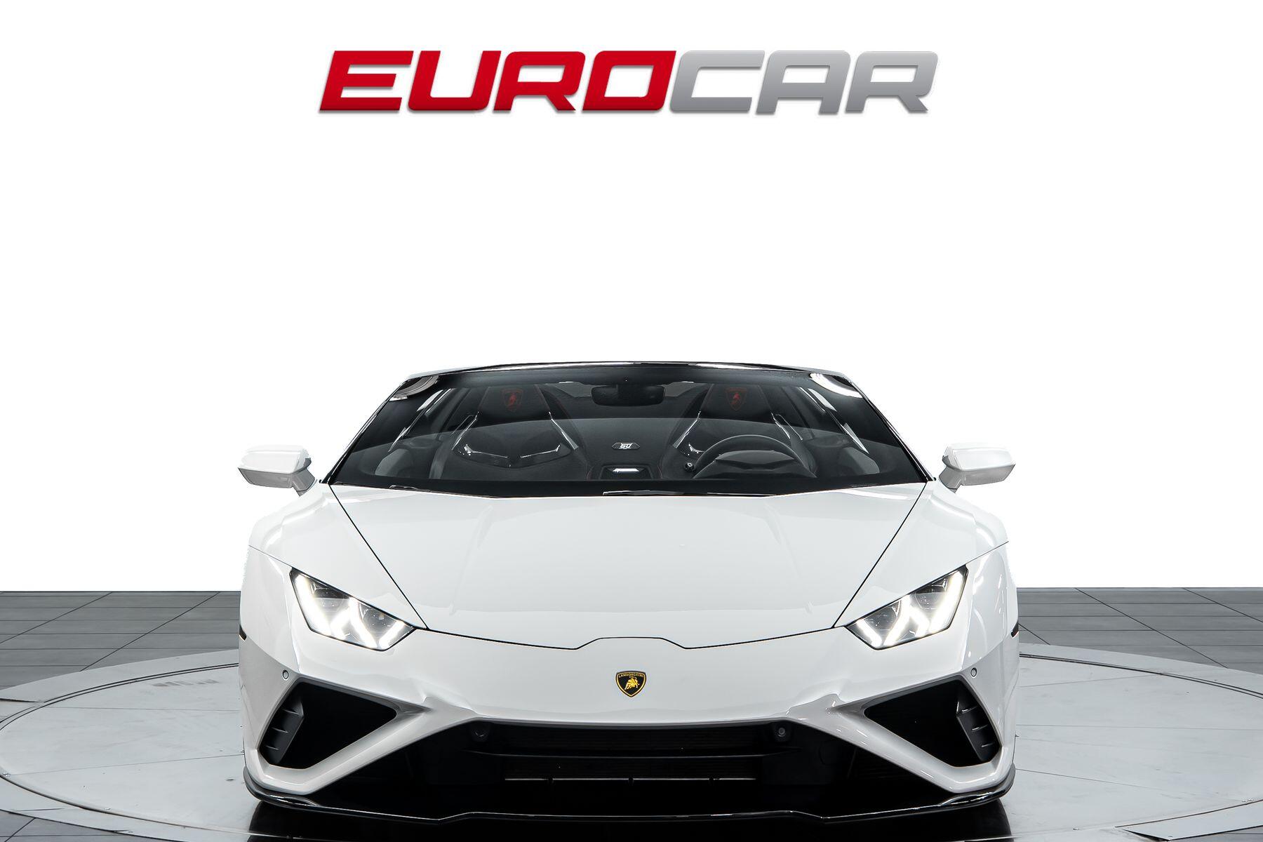2023 Lamborghini Huracan EVO Spyder RWD *60TH ANNIVERSARY EDITION * FULL PPF* in a Bianco Icarus Metallic exterior color and Blackinterior. Eurocars OC 949-722-7121 eurocaroc.com 