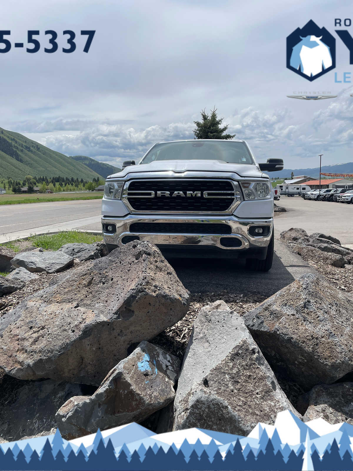 Used 2022 RAM Ram 1500 Pickup Big Horn/Lone Star with VIN 1C6SRFBT6NN480538 for sale in Jackson, WY
