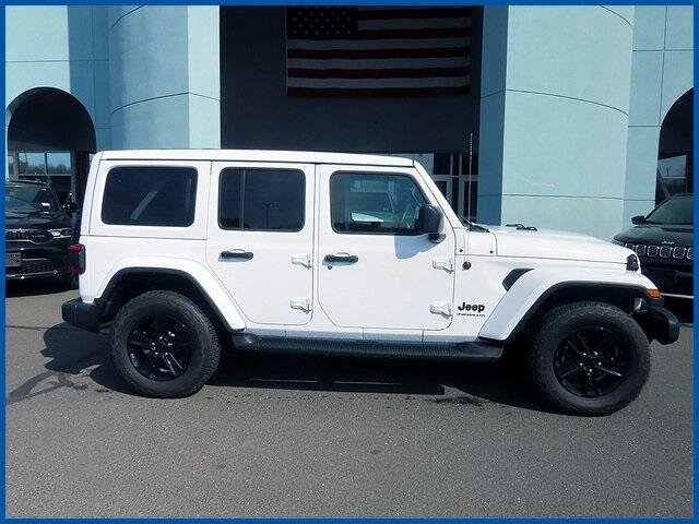 Certified 2023 Jeep Wrangler 4-Door Sahara Altitude with VIN 1C4HJXEG9PW666697 for sale in New Britain, CT