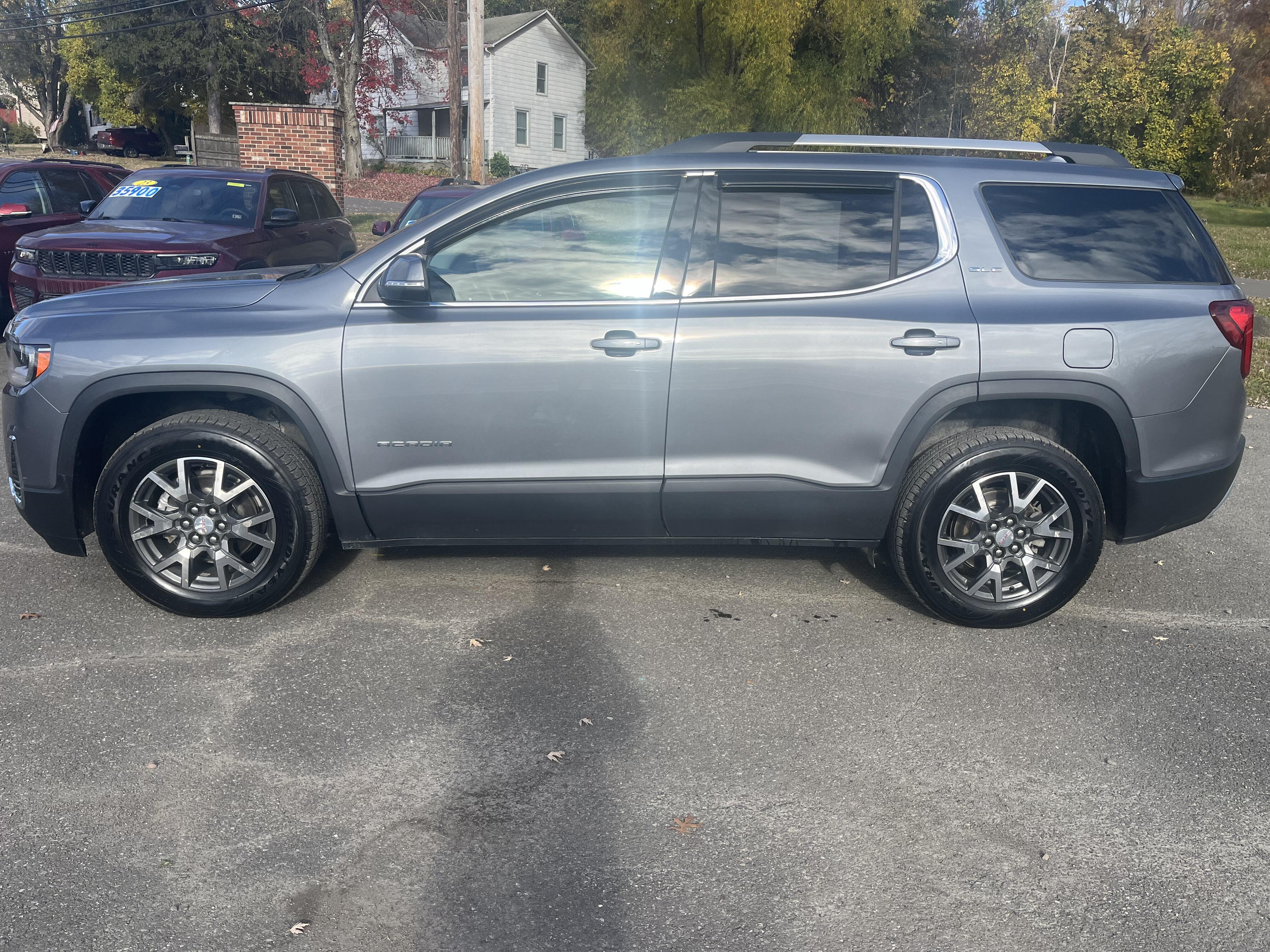 Used 2021 GMC Acadia SLE with VIN 1GKKNRL45MZ206191 for sale in Towanda, PA