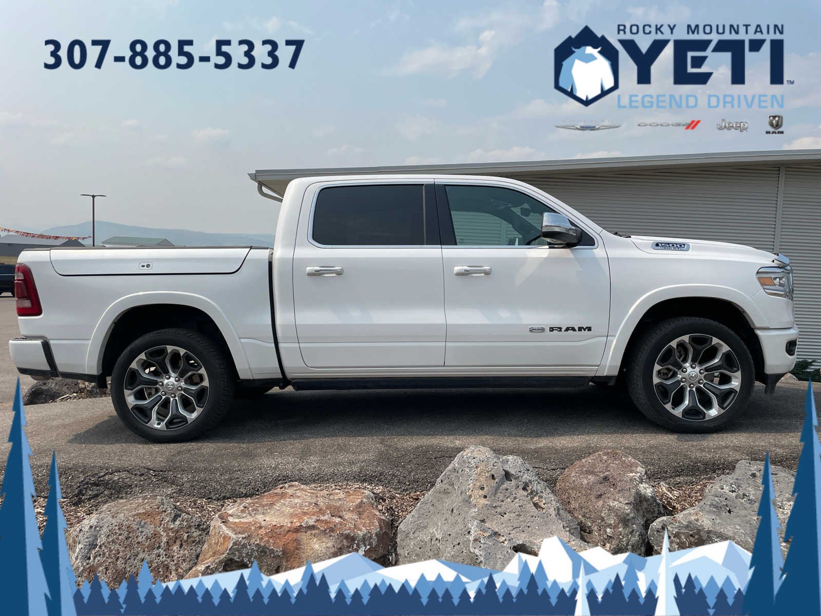 Used 2021 RAM Ram 1500 Limited Longhorn with VIN 1C6SRFKT7MN500956 for sale in Afton, WY