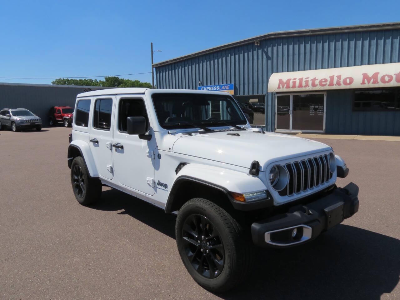 Used 2025 Jeep Wrangler 4xe Sahara 4XE with VIN 1C4RJXP67SW585280 for sale in Fairmont, Minnesota