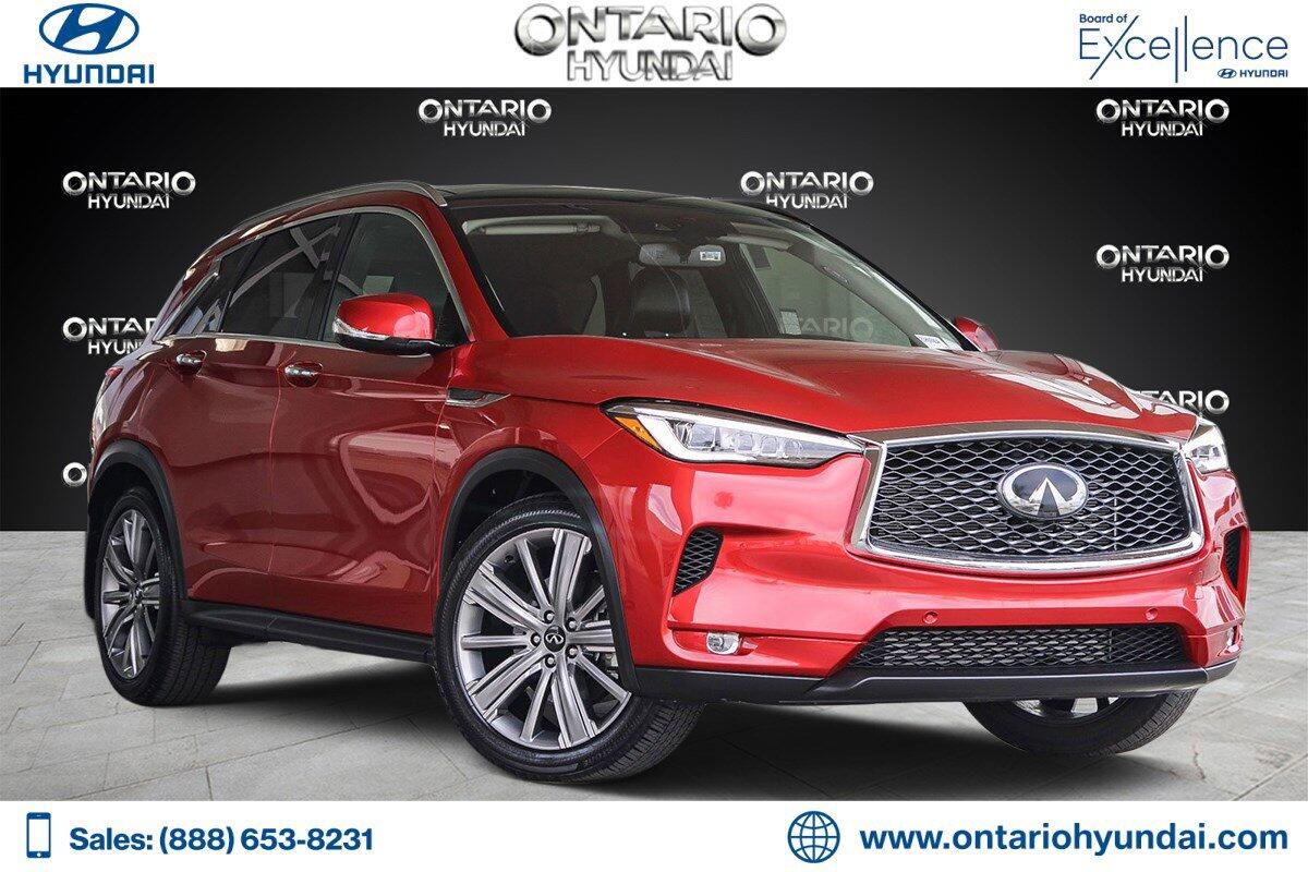 Used 2021 INFINITI QX50 Sensory with VIN 3PCAJ5CAXMF111228 for sale in Ontario, CA