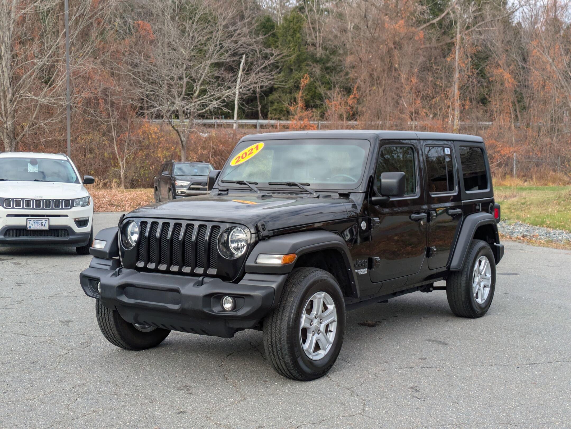 Used 2021 Jeep Wrangler Unlimited Sport S with VIN 1C4HJXDG3MW751127 for sale in Brattleboro, VT