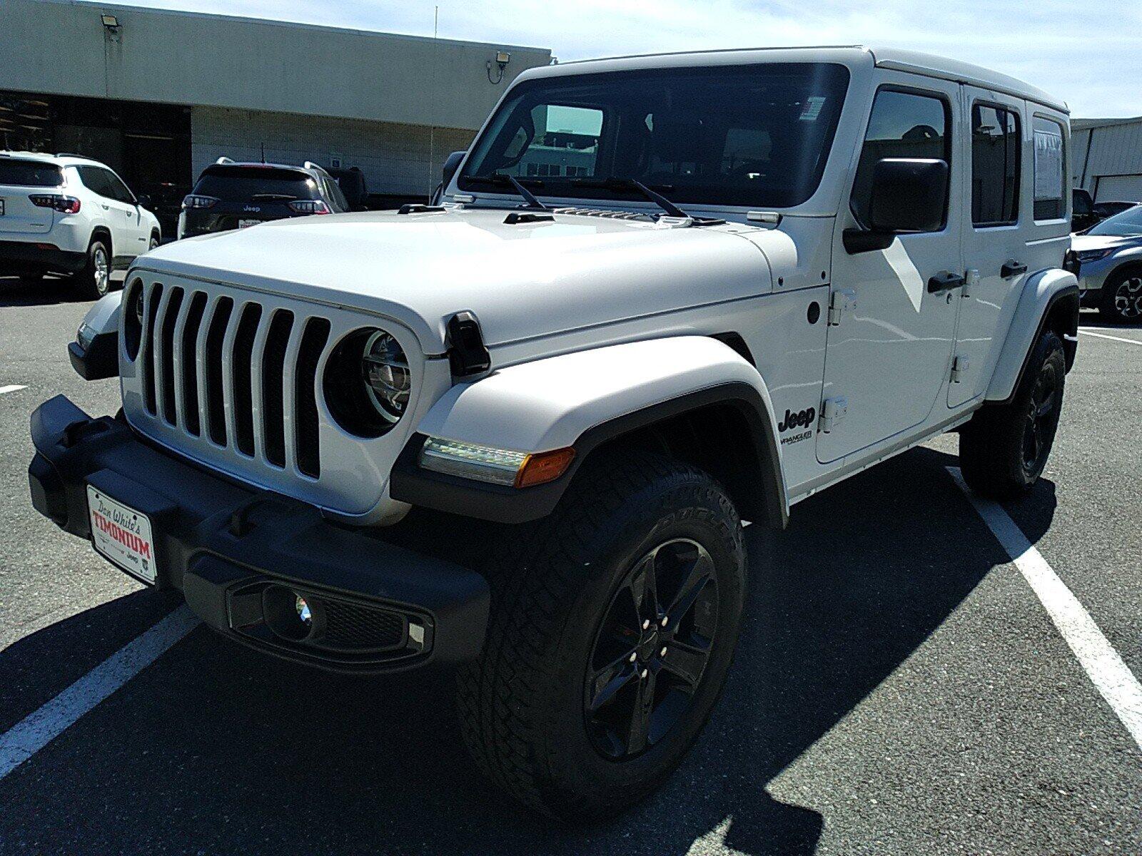 Used 2021 Jeep Wrangler Unlimited Sahara Altitude with VIN 1C4HJXEG3MW614705 for sale in Cockeysville, MD