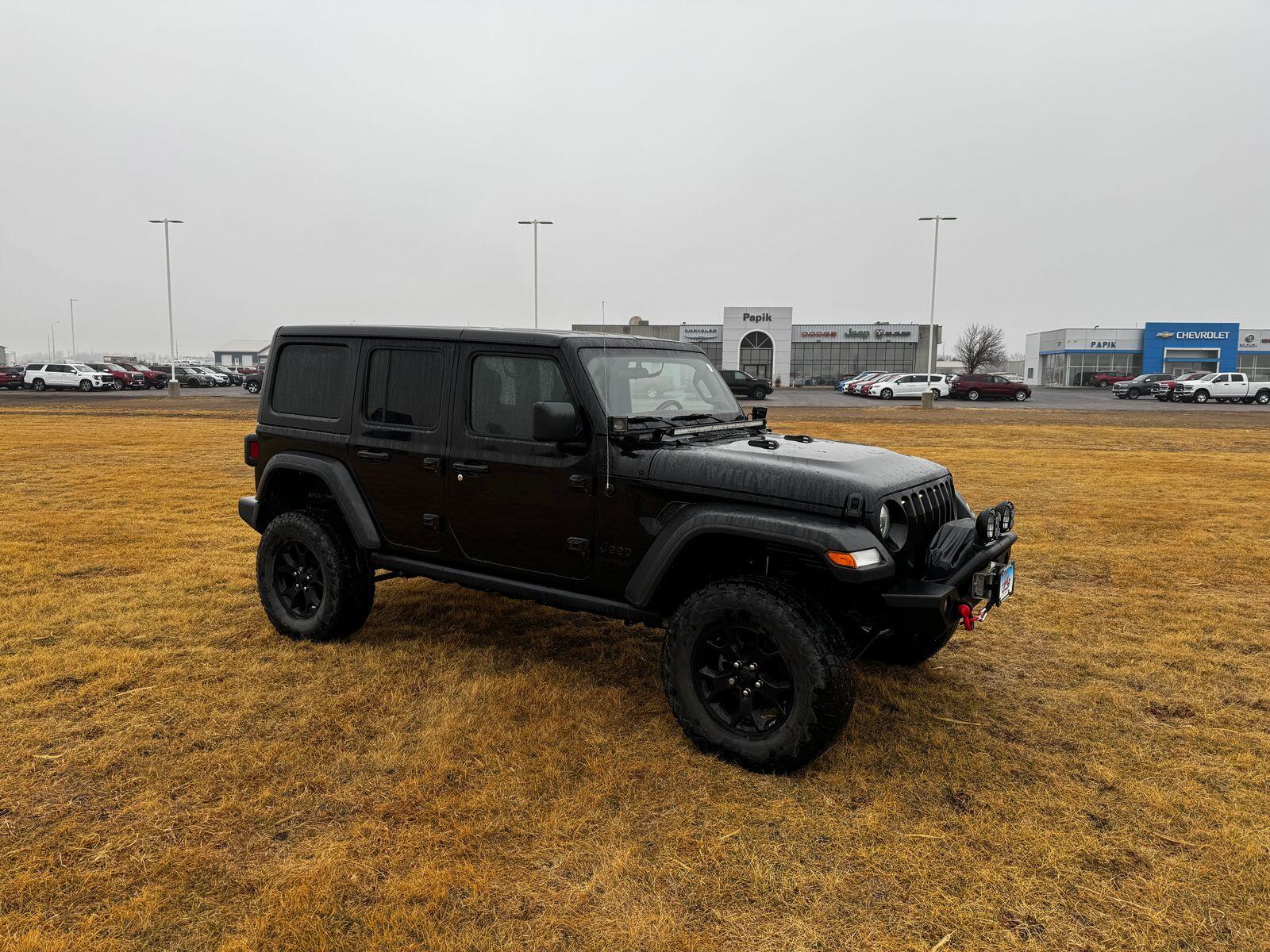 Used 2021 Jeep Wrangler Unlimited Willys with VIN 1C4HJXDG9MW545293 for sale in Luverne, Minnesota