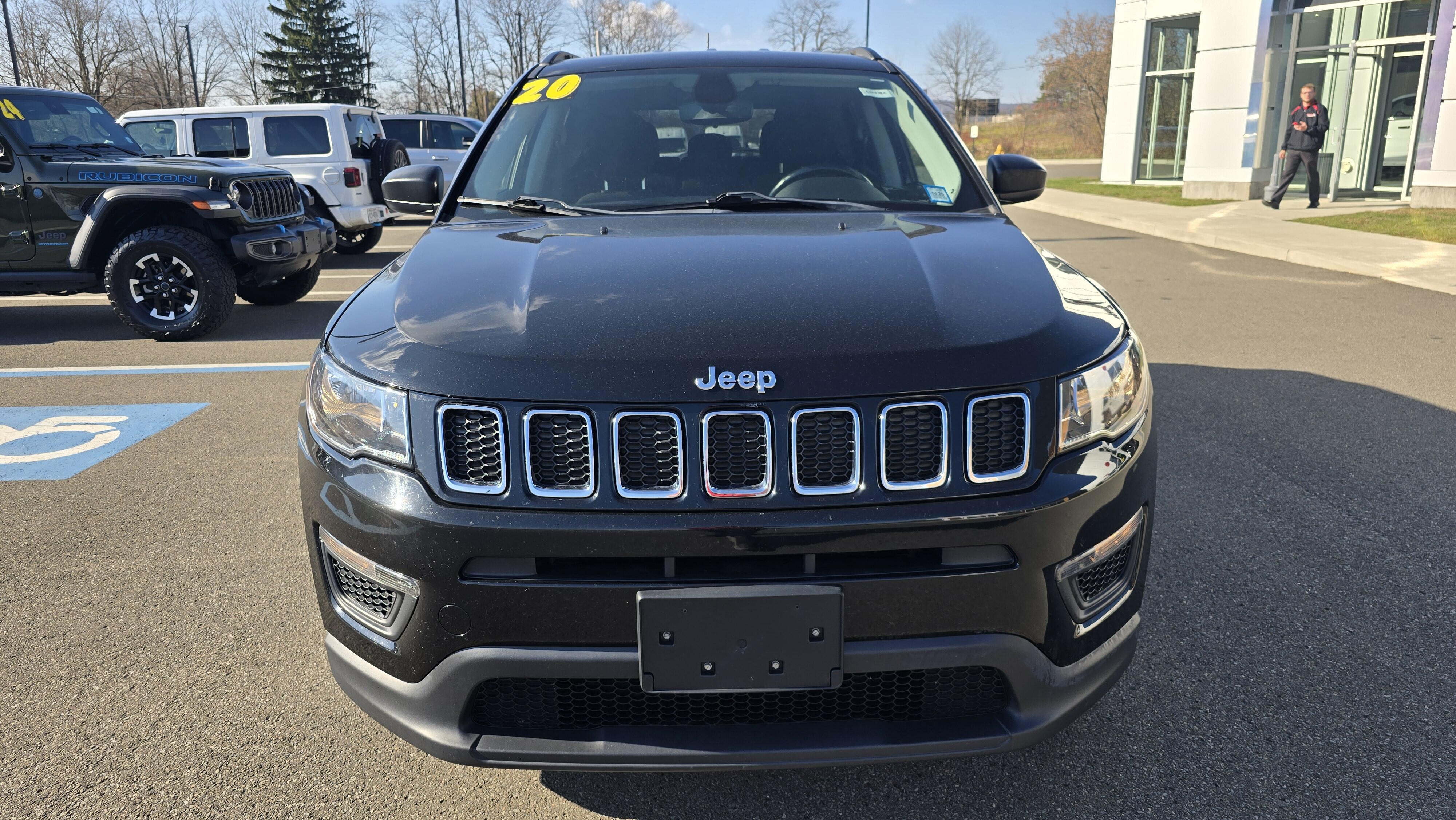 Used 2020 Jeep Compass Sport with VIN 3C4NJDAB3LT157409 for sale in Elmira, NY