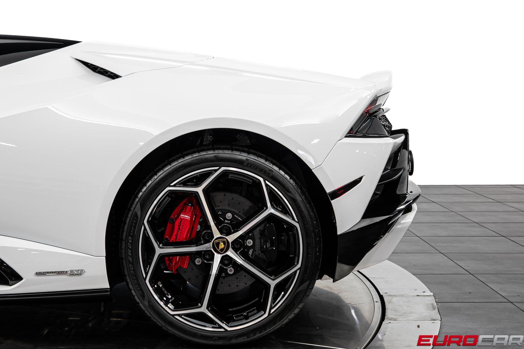 2023 Lamborghini Huracan EVO Spyder RWD *60TH ANNIVERSARY EDITION * FULL PPF* in a Bianco Icarus Metallic exterior color and Blackinterior. Eurocars OC 949-722-7121 eurocaroc.com 