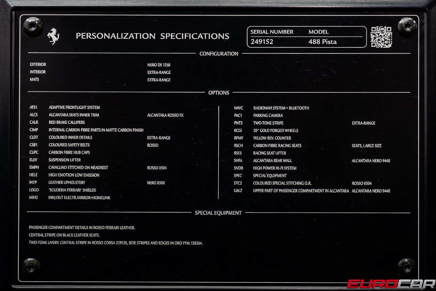 2020 Ferrari 488 Pista *CARBON STEERING WHEEL * FRONT LIFT*Image 12