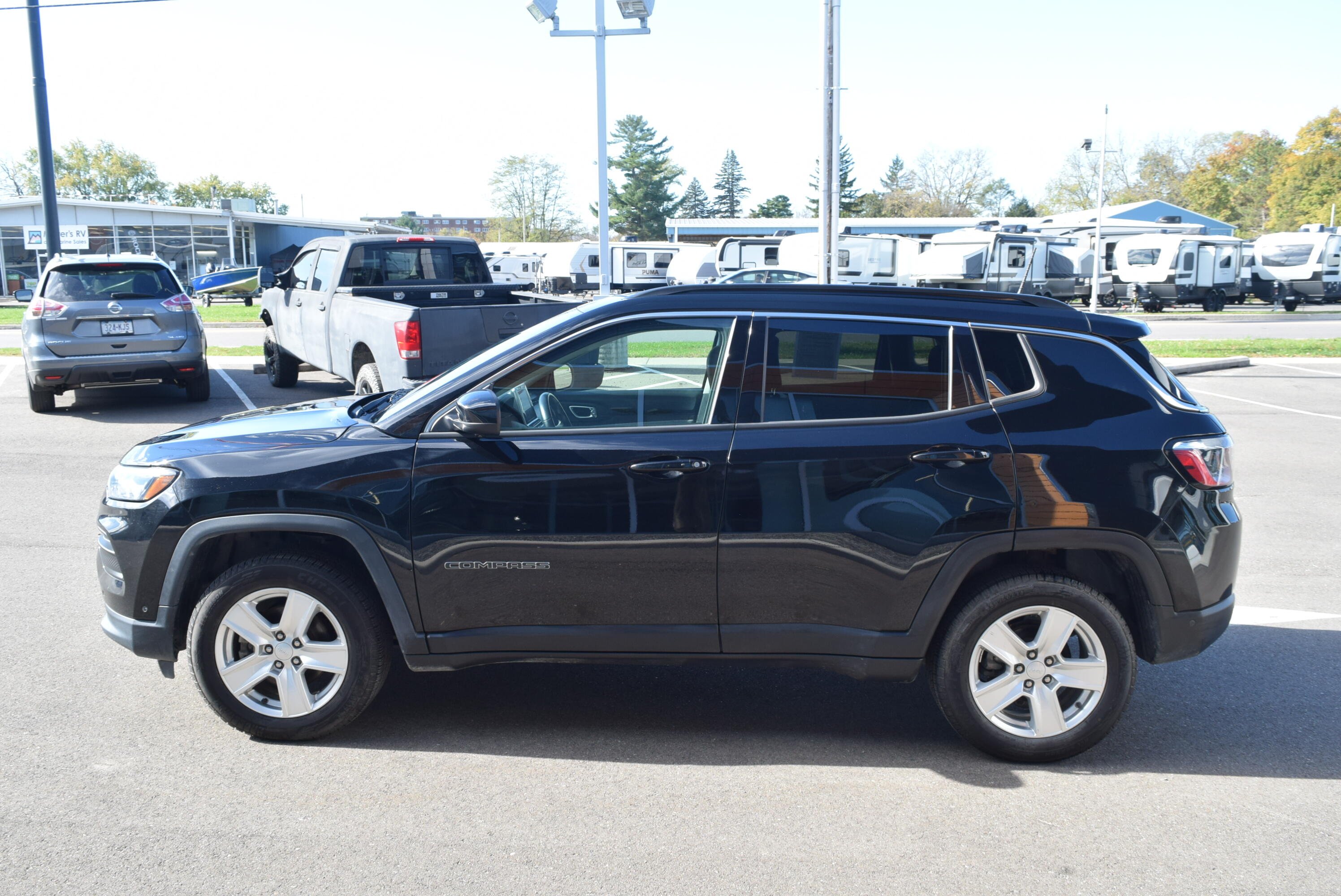 Used 2022 Jeep Compass Latitude with VIN 3C4NJDBB3NT114979 for sale in Sayre, PA