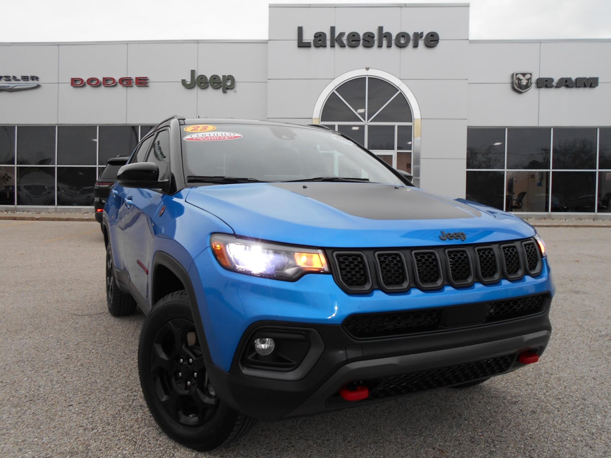 Certified 2023 Jeep Compass Trailhawk with VIN 3C4NJDDN4PT542540 for sale in Montague, MI