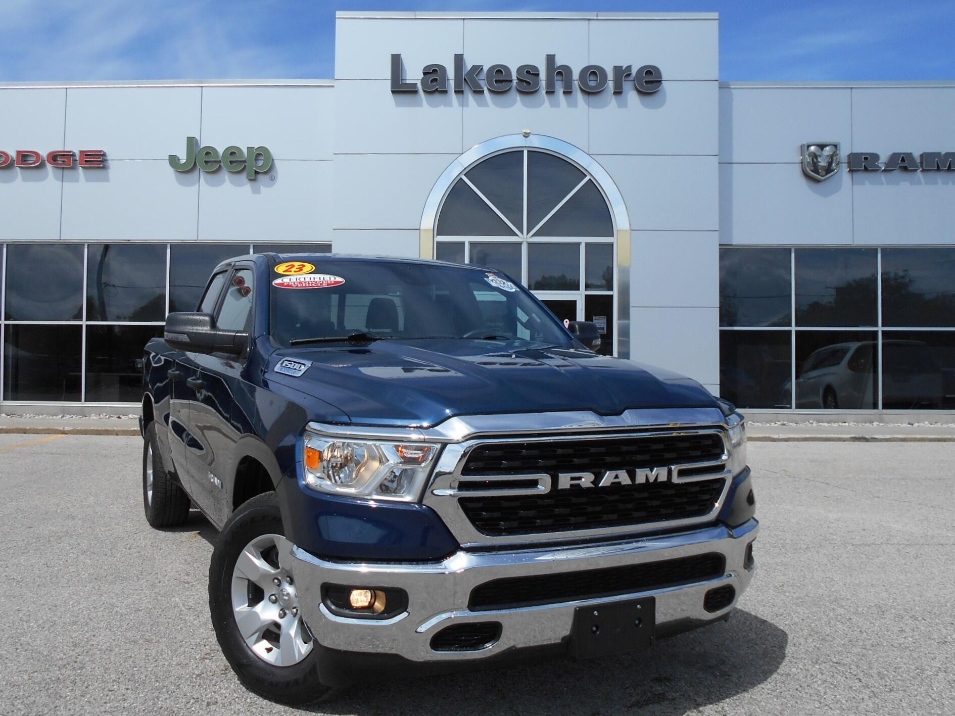 Certified 2023 RAM Ram 1500 Pickup Big Horn/Lone Star with VIN 1C6RRFBGXPN614035 for sale in Montague, MI