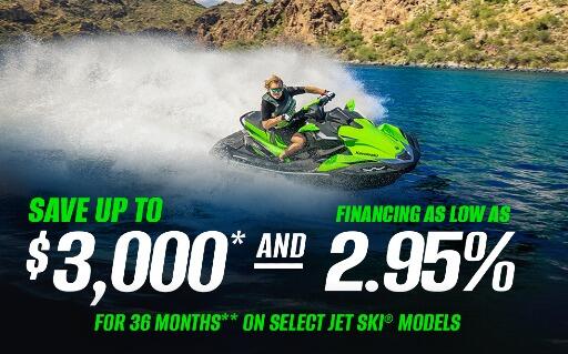 SAVE UP TO $3,000* AND FINANCE AS LOW AS 2.95% FOR 36 MONTHS** ON SELECT JET SKI MODELS