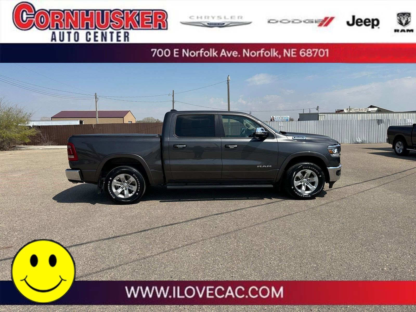 Used 2020 RAM Ram 1500 Pickup Laramie with VIN 1C6SRFJT7LN414563 for sale in Norfolk, NE