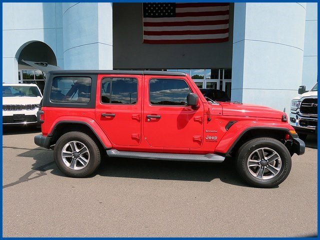 Certified 2018 Jeep All-New Wrangler Unlimited Sahara with VIN 1C4HJXEN5JW202098 for sale in New Britain, CT