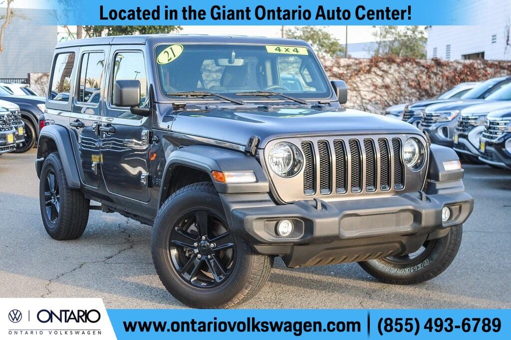 Used 2021 Jeep Wrangler Unlimited Altitude with VIN 1C4HJXDN5MW817255 for sale in Ontario, CA