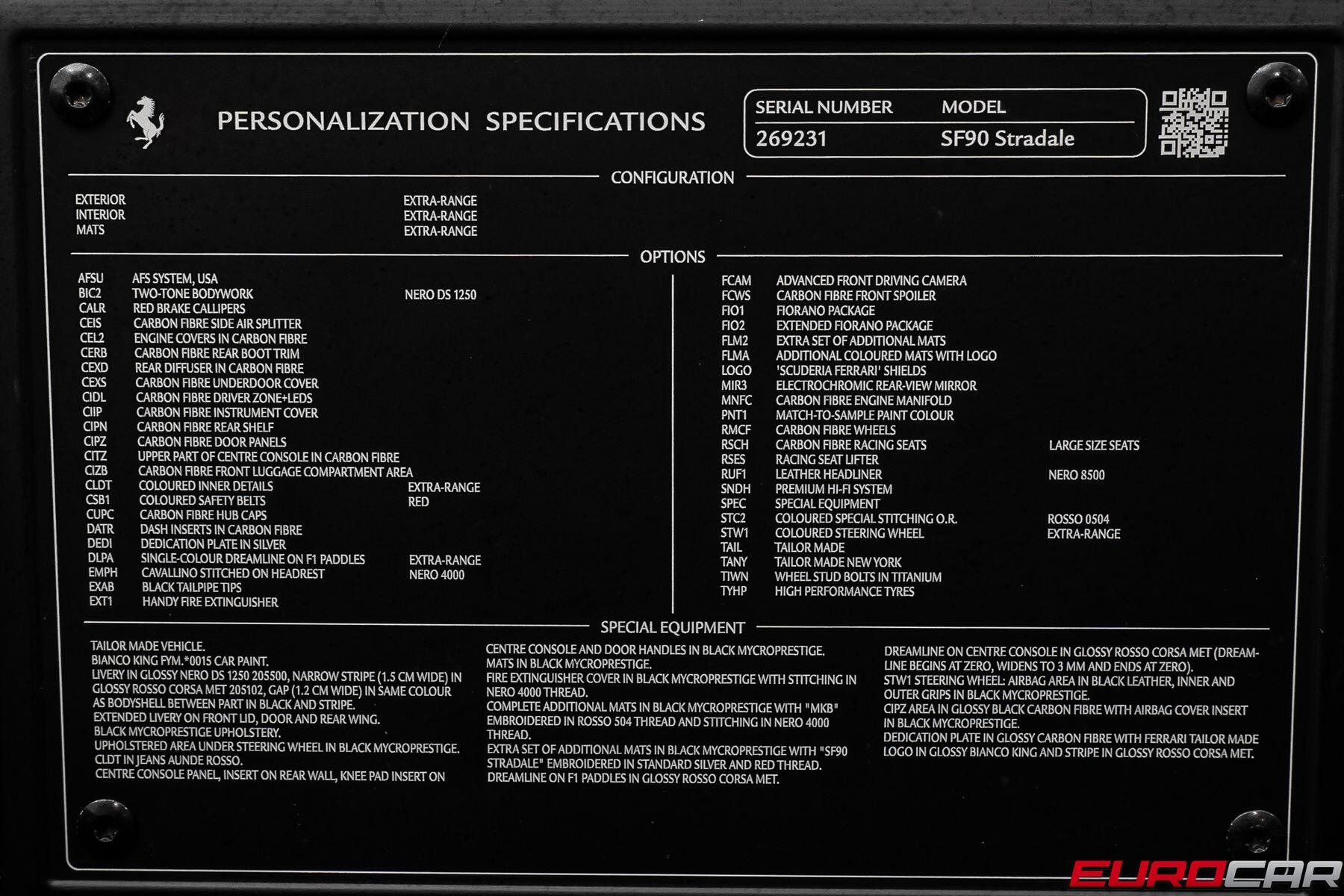 2021 Ferrari SF90 Stradale *TAILOR MADE * HUGE CARBON OPTIONS*Image 12
