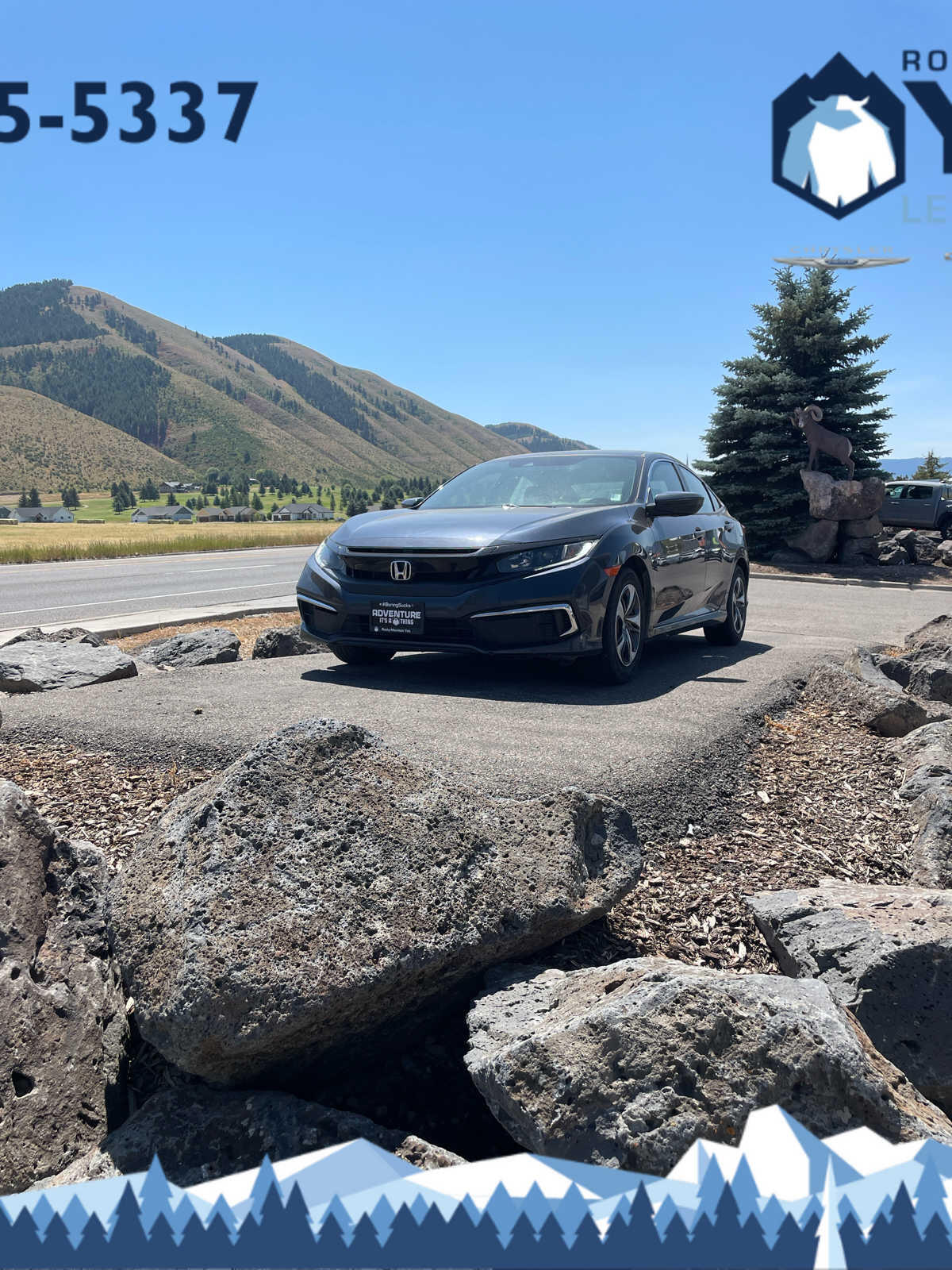 Used 2020 Honda Civic LX with VIN 19XFC2F63LE006007 for sale in Afton, WY