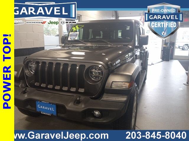 Used 2021 Jeep Wrangler Unlimited Sport S with VIN 1C4HJXDNXMW501768 for sale in Norwalk, CT