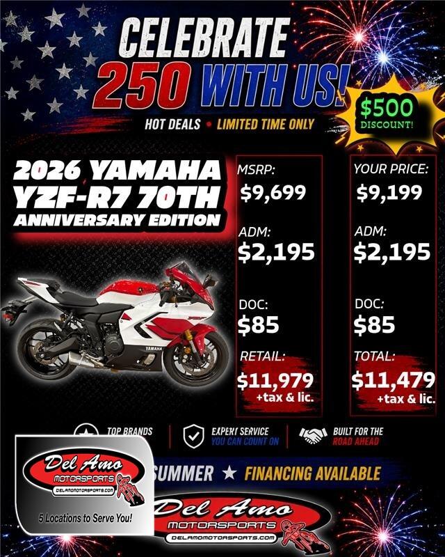 2026 Yamaha YZF-R7 70TH ANNIVERSARY EDITION
