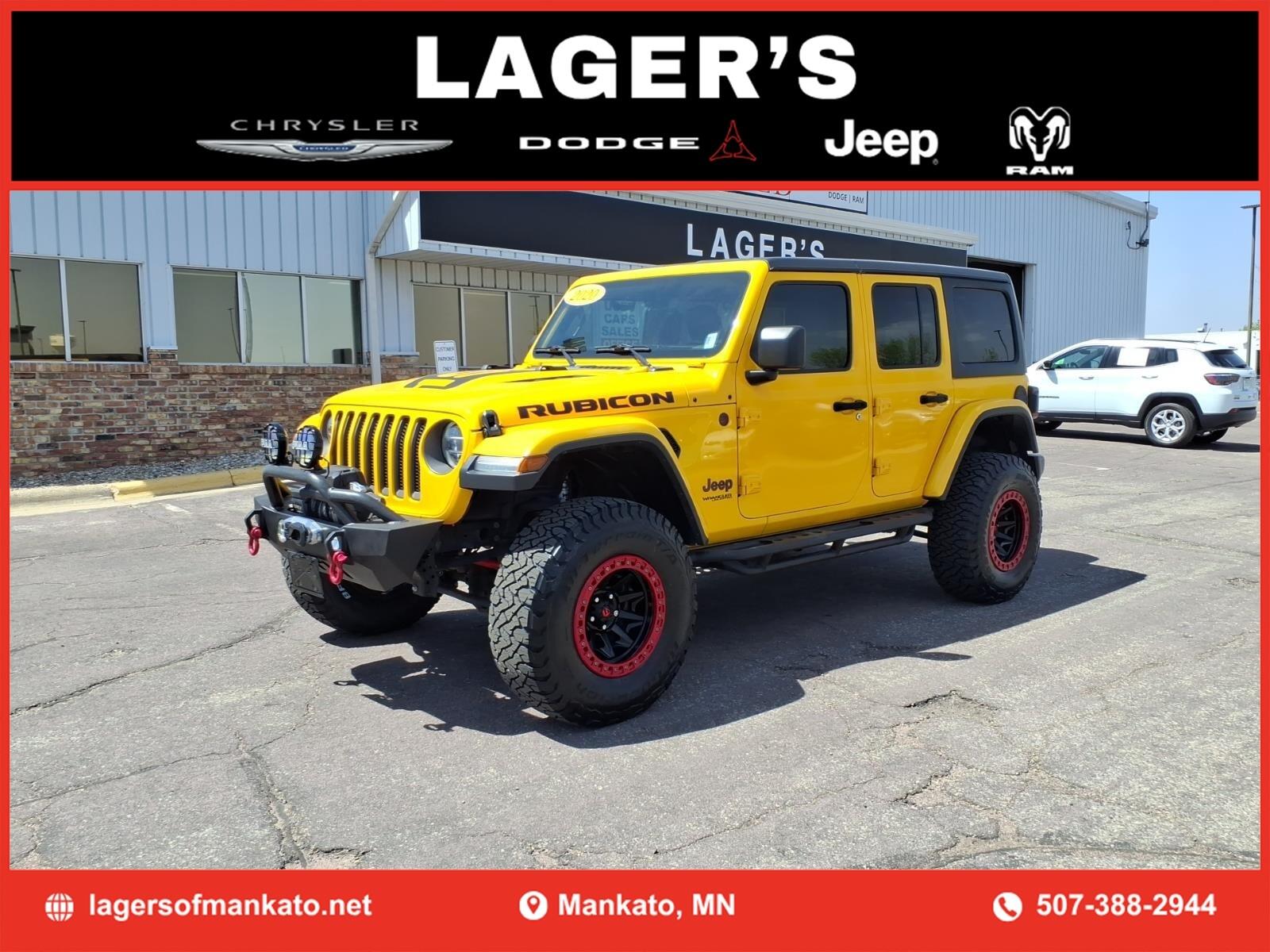 Used 2020 Jeep Wrangler Unlimited Rubicon with VIN 1C4HJXFG1LW224831 for sale in Mankato, Minnesota