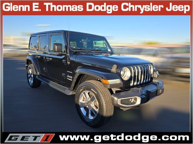 Used 2022 Jeep Wrangler Unlimited Sahara with VIN 1C4HJXEG2NW165339 for sale in Signal Hill, CA