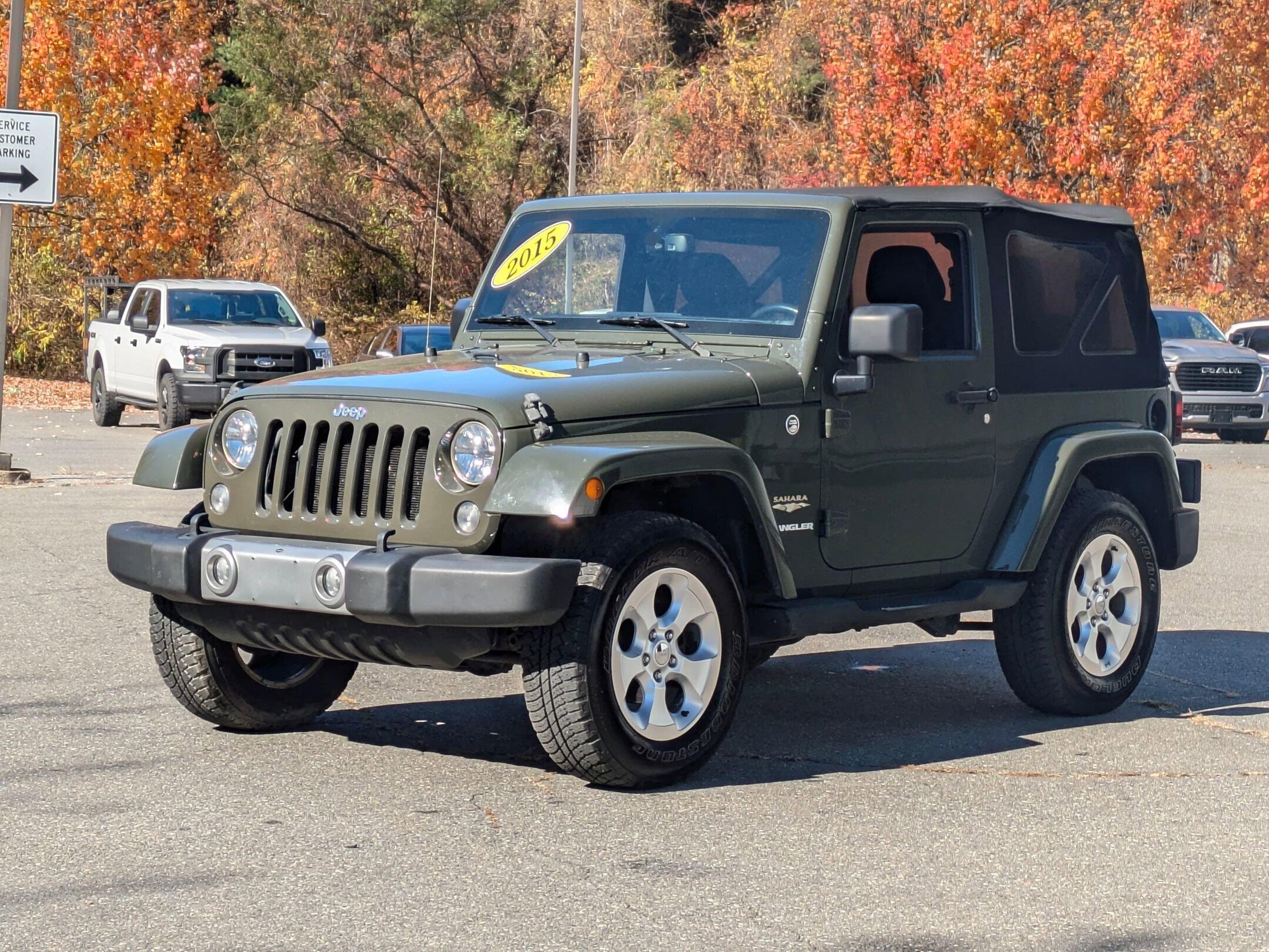 Used 2015 Jeep Wrangler Sahara with VIN 1C4GJWBG4FL594513 for sale in Brattleboro, VT